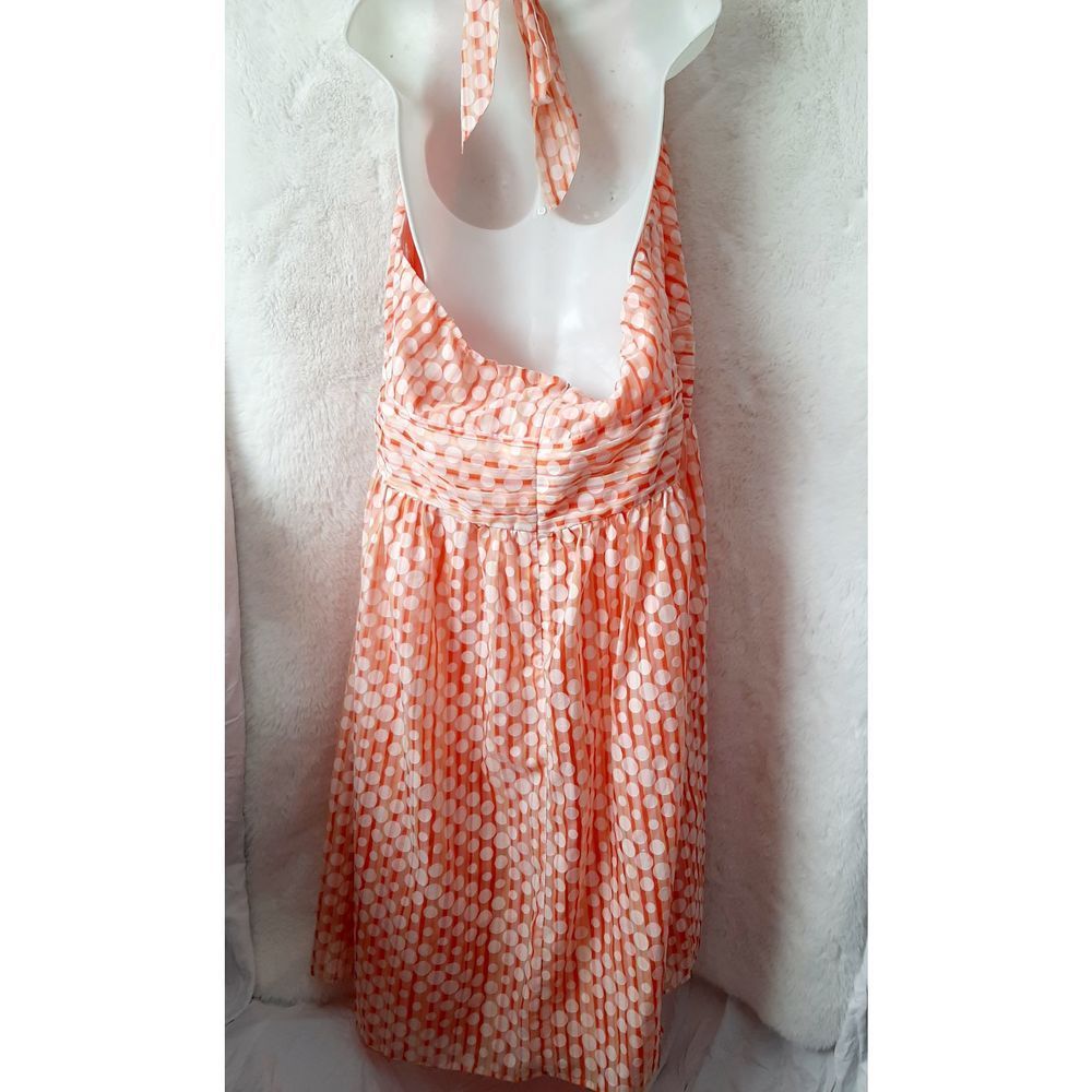 Cato sz 26 plus orange halter circles full dress - Picture 2 of 5